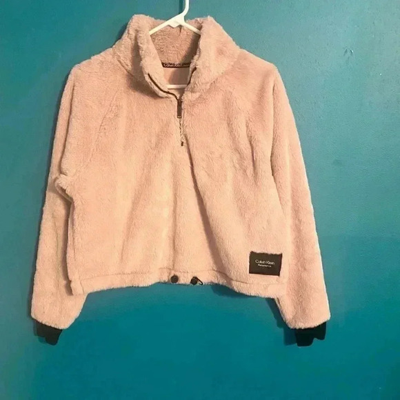 Calvin Klein Performance Blush Soft Pullover Sweatshirt Jacket - Picture 2 of 5